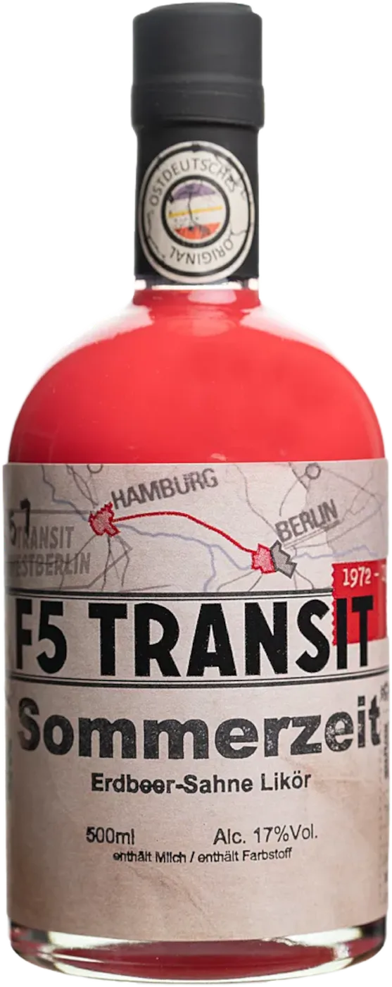 Sommerzeit Likör No. 5557 – Erdbeere Sahne mit Vanille – F5-Transit – Transitschnaps